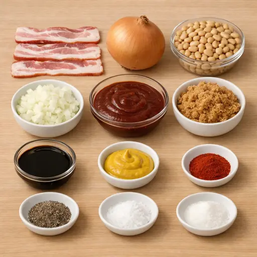Ingredients for BBQ Baked Beans
