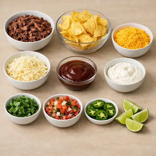 Ingredients for BBQ Brisket Nachos