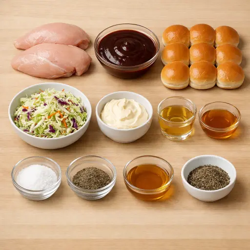 Ingredients for BBQ Chicken Sliders
