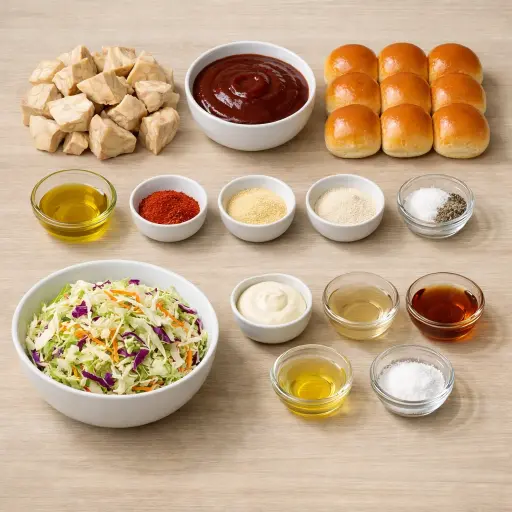 Ingredients for BBQ Pulled Jackfruit Sliders