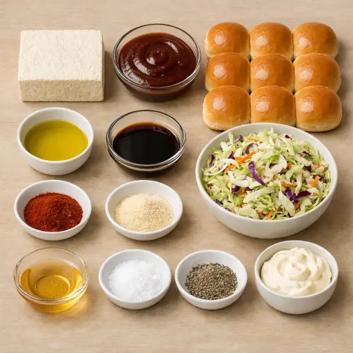 Ingredients for BBQ Tofu Sliders