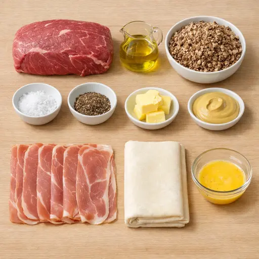 Ingredients for Beef Wellington