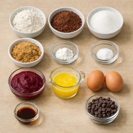 Ingredients for Beetroot Brownies