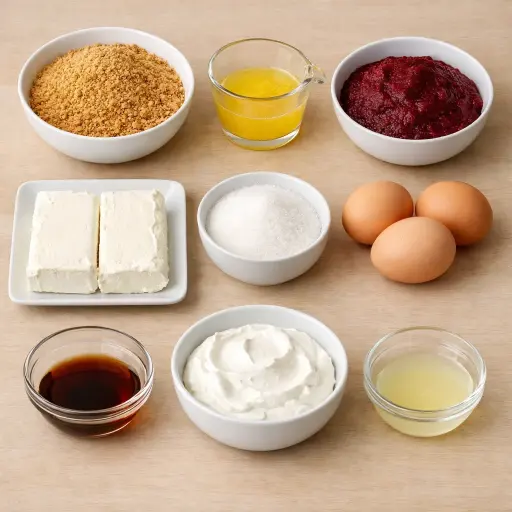 Ingredients for Beetroot Cheesecake