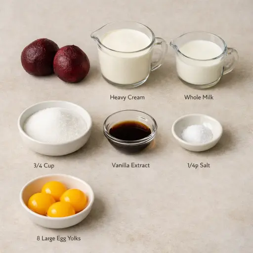 Ingredients for Beetroot Ice Cream