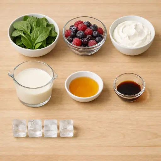 Ingredients for Berry and Spinach Smoothie