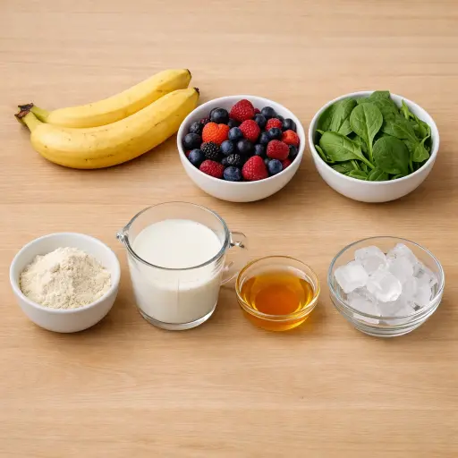 Ingredients for Berry Banana Smoothie