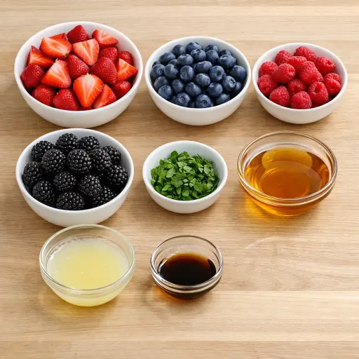 Ingredients for Berry Bliss Fruit Salad
