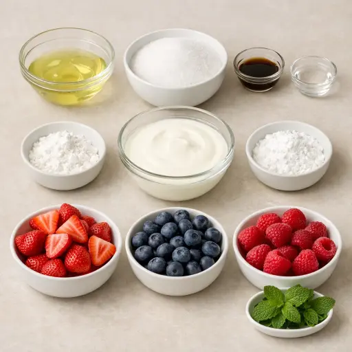 Ingredients for Berry Pavlova