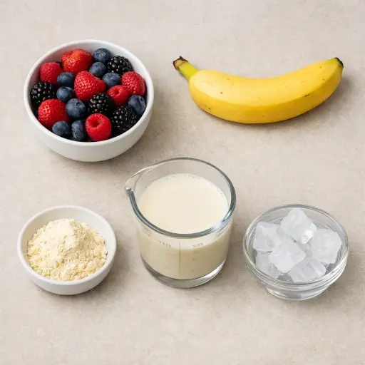 Ingredients for Berry Protein Smoothie