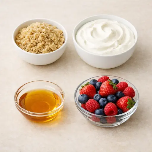 Ingredients for Berry Quinoa Parfait