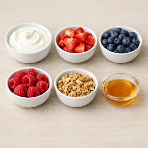 Ingredients for Berry Yogurt Parfait