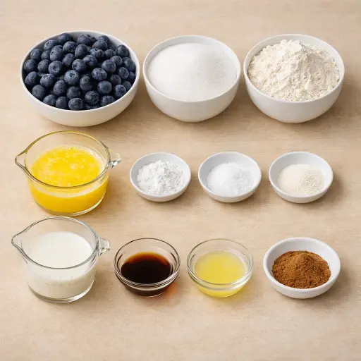 Ingredients for Best Ever Blueberry Cobbler