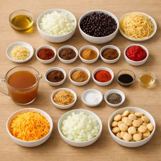 Ingredients for Black Bean Cincinnati Chili