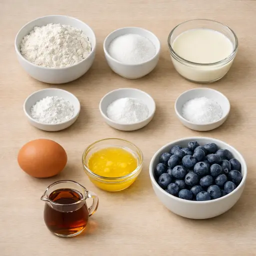 Ingredients for Blueberry Pancakes