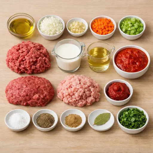 Ingredients for Bolognese Sauce