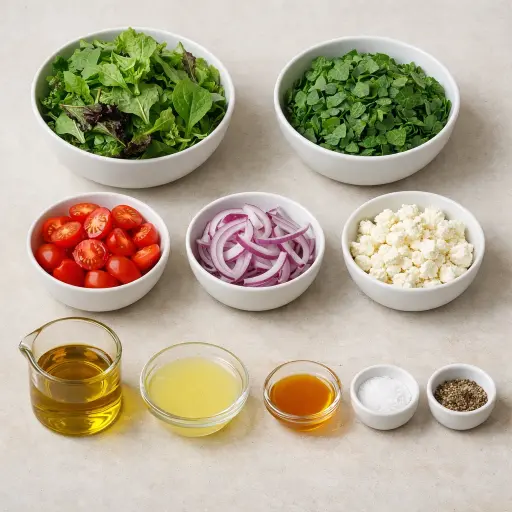Ingredients for Borage Leaf Salad