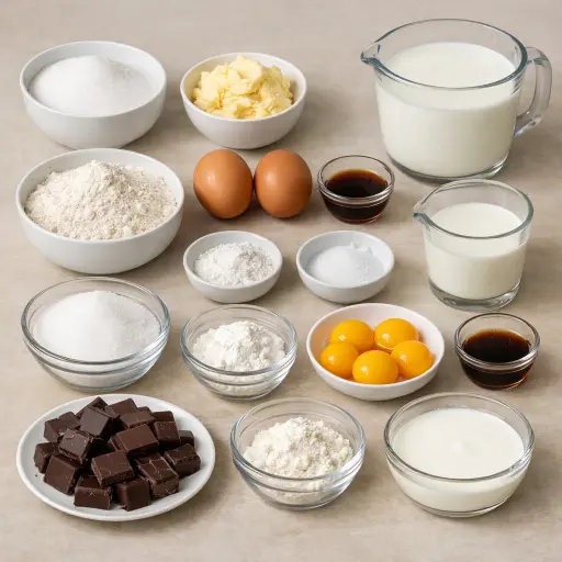 Ingredients for Boston Cream Torte