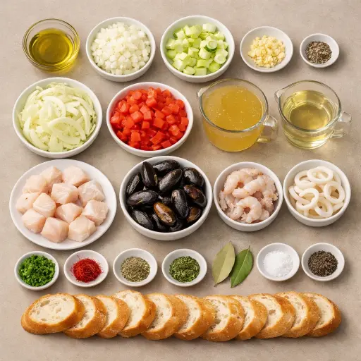 Ingredients for Bouillabaisse