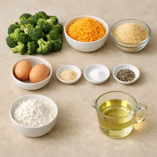 Ingredients for Broccoli Cheddar Poppers
