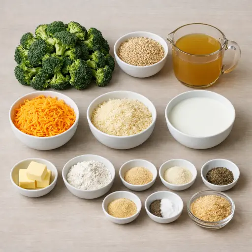 Ingredients for Broccoli Quinoa Casserole