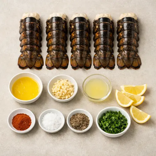 Ingredients for Broiled Lobster Tails