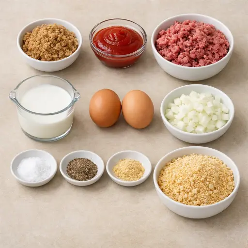 Ingredients for Brown Sugar Glazed Meatloaf