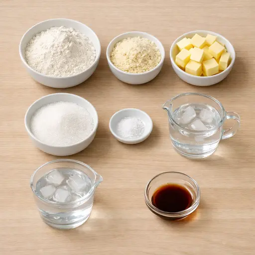 Ingredients for Butter-Almond Pie Crust