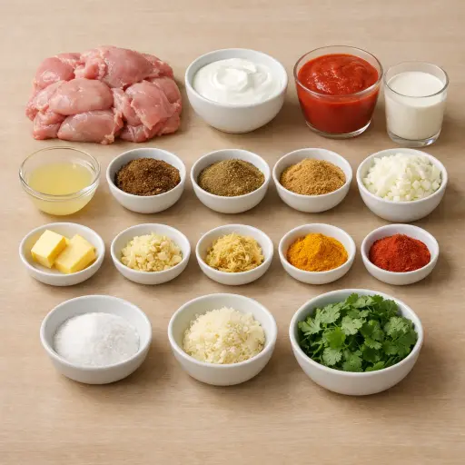 Ingredients for Butter Chicken