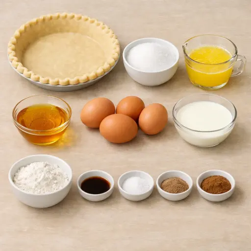 Ingredients for Buttermilk Honey Pie