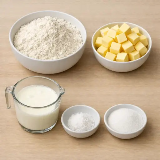 Ingredients for Buttermilk Puff Pastry