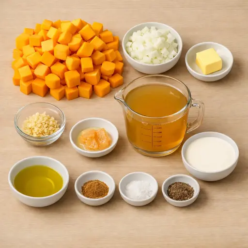 Ingredients for Butternut Harvest Soup