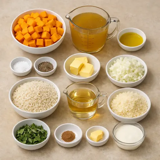 Ingredients for Butternut Squash and Sage Risotto
