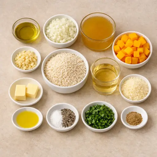 Ingredients for Butternut Squash Risotto