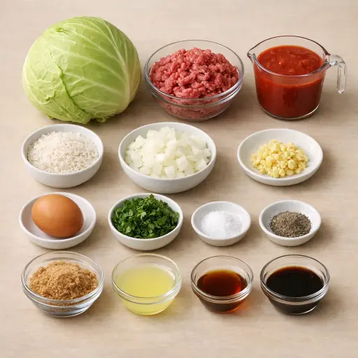 Ingredients for Cabbage Rolls