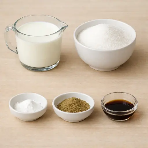 Ingredients for Cafe-Style Cardamom Dulce De Leche