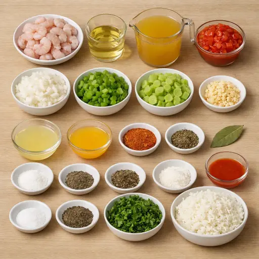 Ingredients for Cajun Citrus Shrimp Gumbo