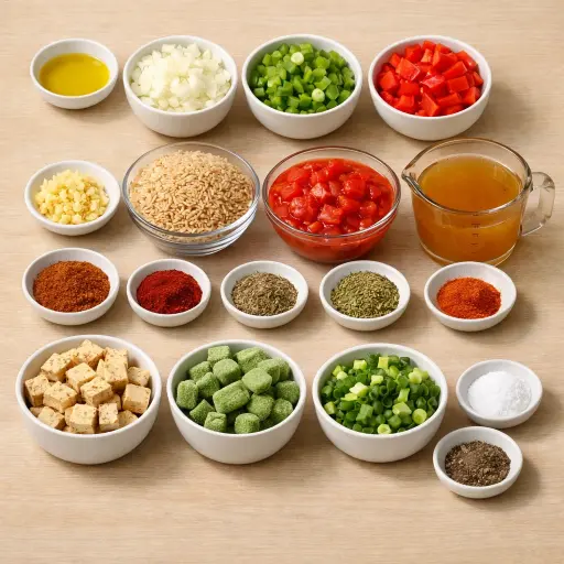 Ingredients for Cajun-Inspired Vegan Jambalaya