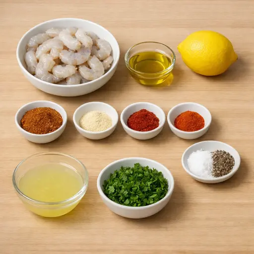 Ingredients for Cajun Spiced Shrimp Delight