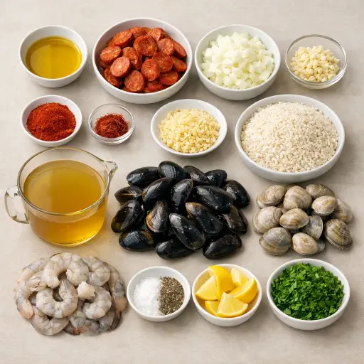 Ingredients for Campfire Paella