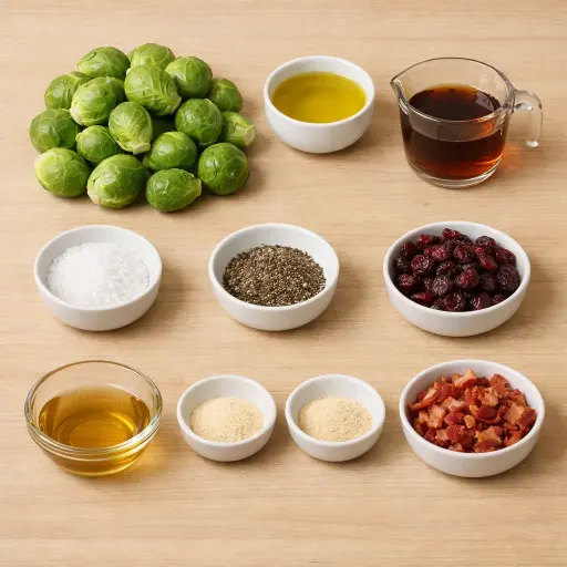 Ingredients for Candied Roasted Brussels Sprouts