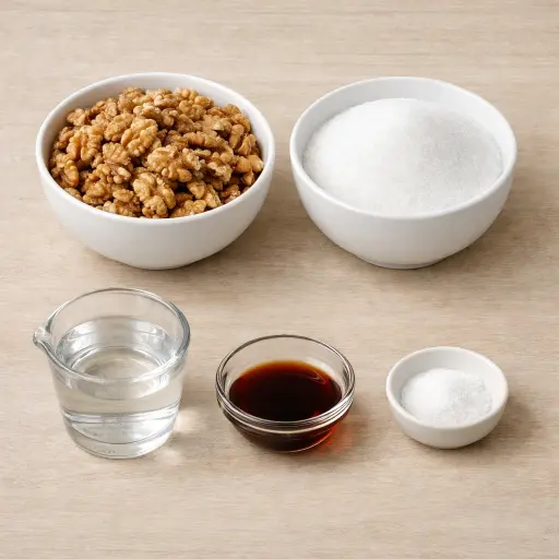 Ingredients for Candied Walnuts Delight