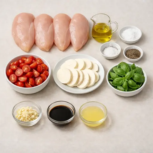 Ingredients for Caprese Chicken Skillet