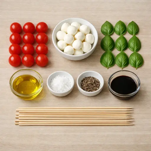Ingredients for Caprese Skewers