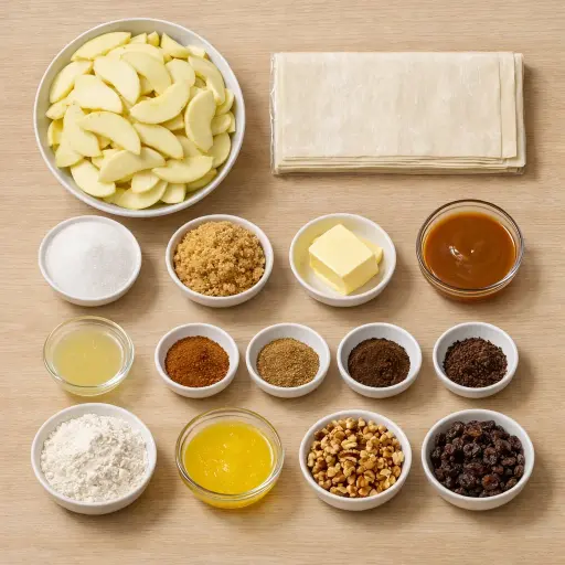 Ingredients for Caramel Apple Strudel