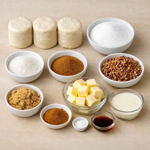 Ingredients for Caramel Pecan Monkey Bread