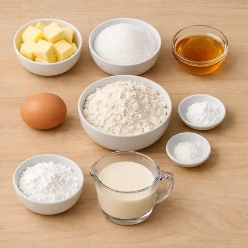 Ingredients for Caramelized Honey Butter Cake