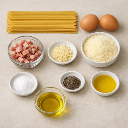 Ingredients for Carbonara