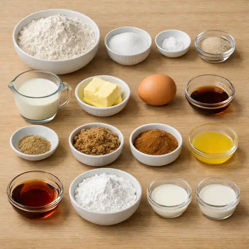 Ingredients for Cardamom Maple Cinnamon Rolls