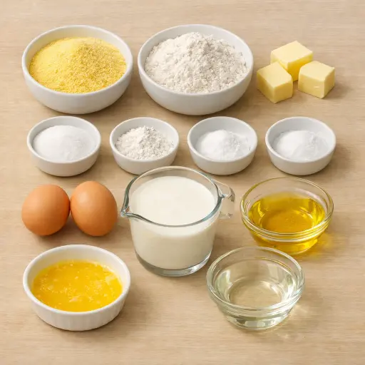 Ingredients for Cast Iron Skillet Cornbread